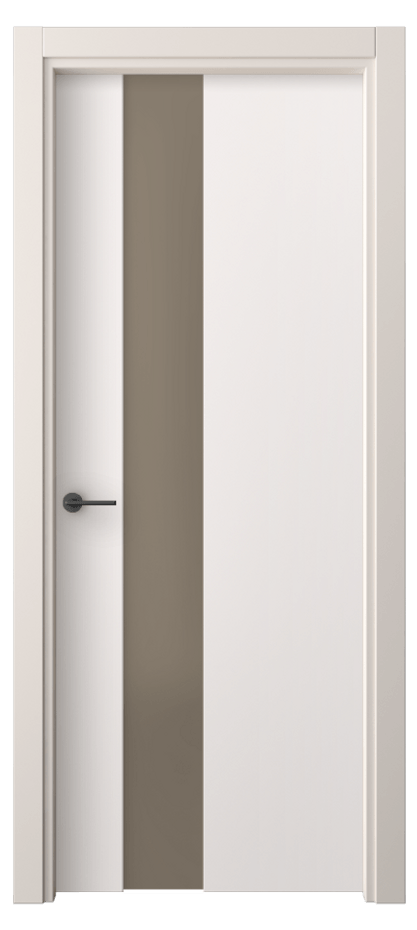 Межкомнатная дверь Freedom 4224 ПЭТ кремово-серый Сатинированное бронзовое стекло, триплекс Цена 192200 ₸ | Volhovec