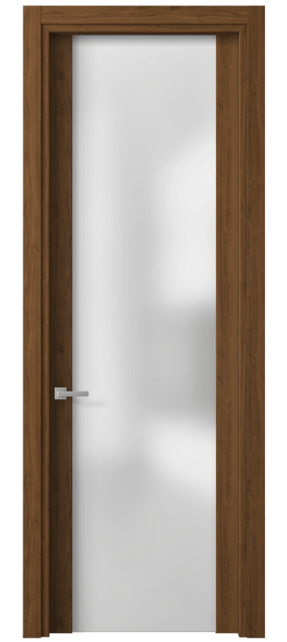 Межкомнатная дверь Planum 4114 Лесной орех Сатинированное стекло Цена 198680 ₸ | Volhovec