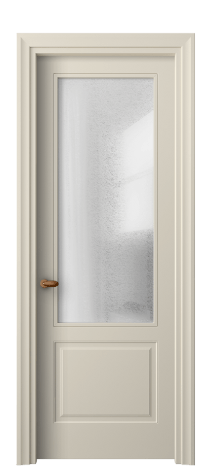Межкомнатная дверь Esse 8552 Матовый бежево-серый Фактурное стекло "Лёд", триплекс Цена 438670 ₸ | Volhovec