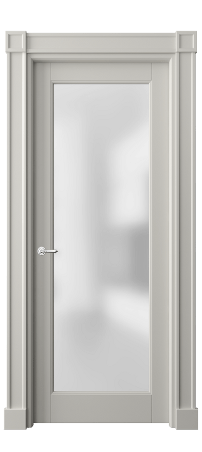 Межкомнатная дверь Тоскана Плано 6300 Матовый тёплый серый Сатинированное стекло Цена 964951 ₸ | Volhovec