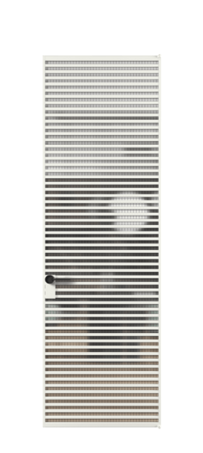 Алюминиевая дверь АЛПЛ040.07 Алюминий светло-серый Декоративное стекло с сеткой "Mesh silver", триплекс Цена 1247310  | Volhovec