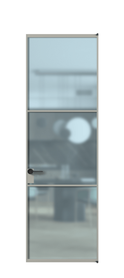 Алюминиевая дверь АЛПЛ040.03 Алюминий нейтральный серый Сатинированное голубое стекло, триплекс. Без короба АНСР Цена 937213 Стоимость комплекта двери включает: 1. Полотно (600/650/700/750/800/850/900/950*2000-2400 мм).
2. Короб
3. Комплект фурнитуры (2 торцевые петли и магнитный замок с ответной планкой). Фабрика дверей Волховец 8 (800) 551 43 19 Алюминиевая дверь АЛПЛ040.03 Алюминий нейтральный серый Сатинированное голубое стекло, триплекс Цена 937213 | Volhovec