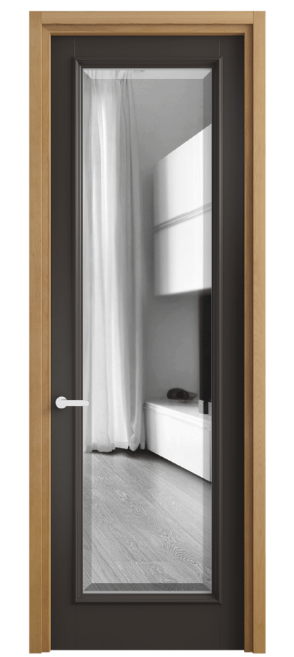 Дверь межкомнатная Charm 6702 Бук антрацит Двустороннее зеркало с фацетом, триплекс, 8 мм Узкий классический наличник БНМ Цена 634000 ₸ Наличники уже входят в базовый комплект. Фабрика дверей Волховец 8 (800) 551 43 19 Межкомнатная дверь Charm 6702 Бук антрацит Двустороннее зеркало с фацетом, триплекс, 8 мм Цена 634000 ₸ | Volhovec