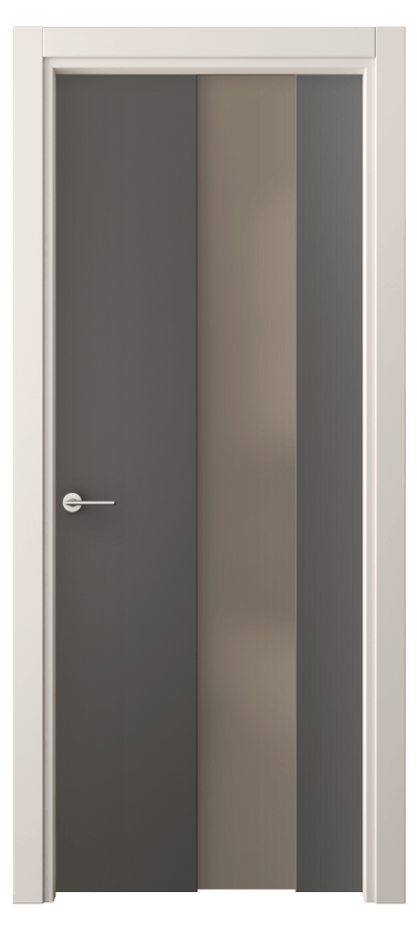 Межкомнатная дверь Freedom 4226 ПЭТ графитовый Сатинированное бронзовое стекло, триплекс Цена 240200 ₸ | Volhovec