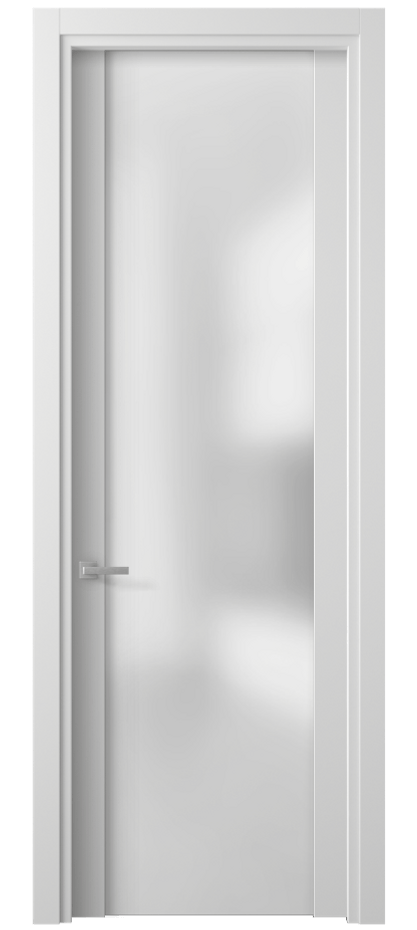 Межкомнатная дверь Planum 4114 Белый шёлк Сатинированное стекло Цена 198680 ₸ | Volhovec