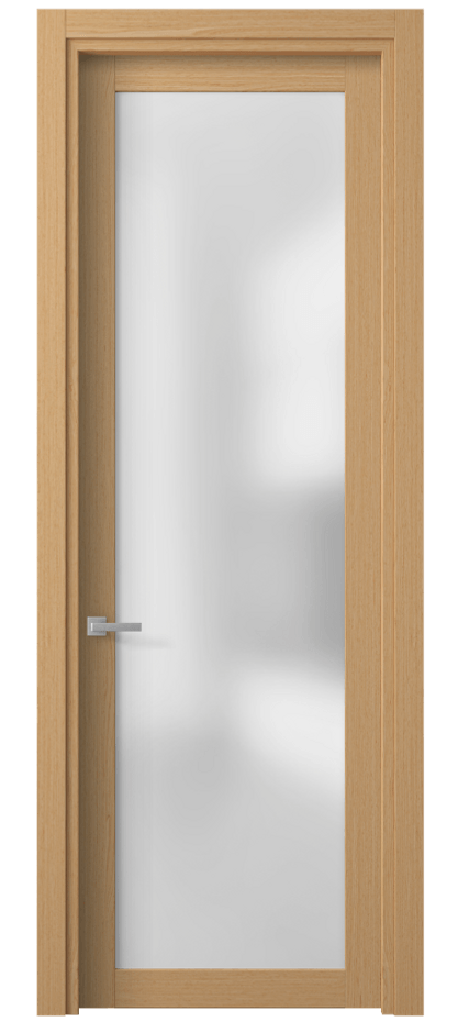 Межкомнатная дверь Планум 2102 Дуб песочный матовый Сатинированное стекло Цена 543556 ₸ | Volhovec