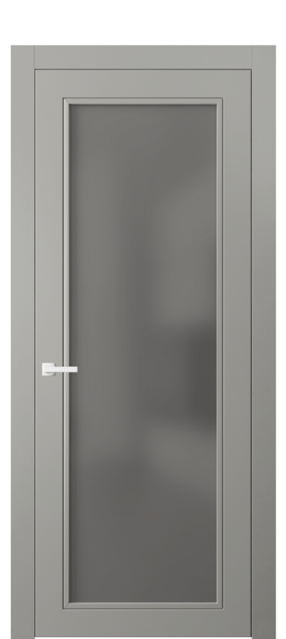 Межкомнатная дверь Neo Classic 8000 Матовый нейтральный серый Сатинированное серое стекло, триплекс Цена 393860 ₸ | Volhovec