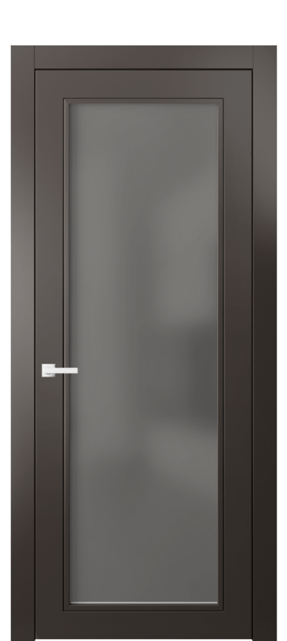 Межкомнатная дверь Neo Classic 8000 Матовый антрацит Сатинированное серое стекло, триплекс Цена 372900 ₸ | Volhovec