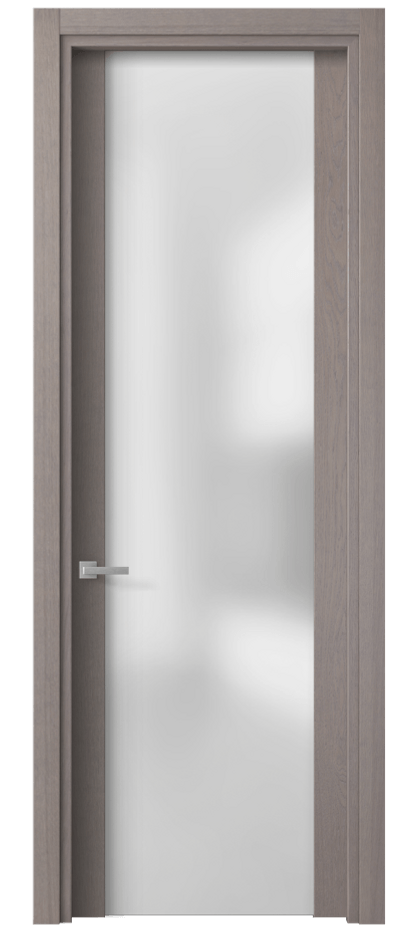 Межкомнатная дверь Планум 4114 Дуб дымчатый Сатинированное стекло Цена 572284 ₸ | Volhovec