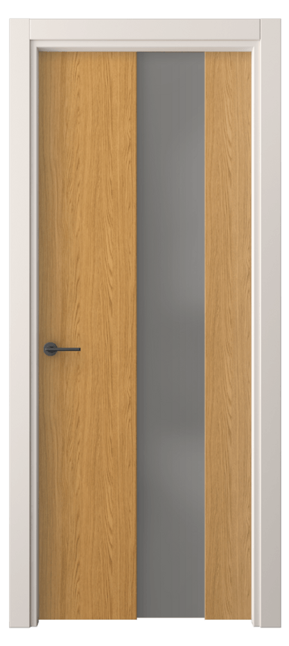 Межкомнатная дверь Freedom 4226 Ванильный дуб Сатинированное серое стекло, триплекс Цена 254600 ₸ | Volhovec