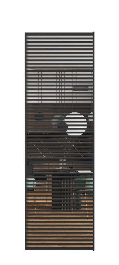 Алюминиевая дверь АЛПЛ040.07 Алюминий Черный Прозрачное стекло "Crystal Vision", калёное Цена 1433760  | Volhovec