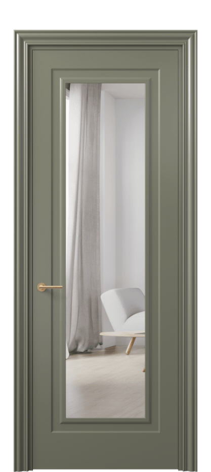 Дверь межкомнатная Mascot 8403 Матовый оливковый тёмный Двустороннее зеркало, триплекс Фигурный наличник МОТ Цена 387870 ₸ Наличники уже входят в базовый комплект. Фабрика дверей Волховец 8 (800) 551 43 19 Межкомнатная дверь Mascot 8403 Матовый оливковый тёмный Двустороннее зеркало, триплекс Цена 387870 ₸ | Volhovec