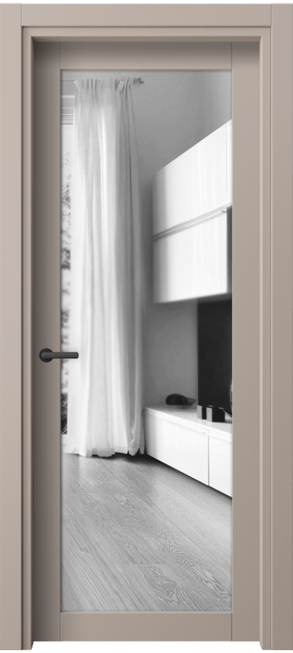 Межкомнатная дверь Нео 2102 ПЭТ серо-коричневый  Двустороннее зеркало, триплекс Цена 212806 ₸ | Volhovec