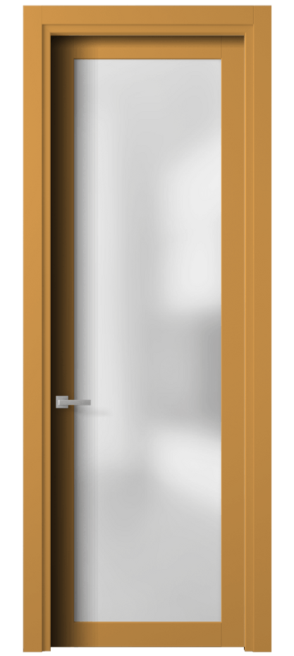 Межкомнатная дверь Планум 2102 Матовый белоснежный Сатинированное стекло Цена 412033 ₸ | Volhovec