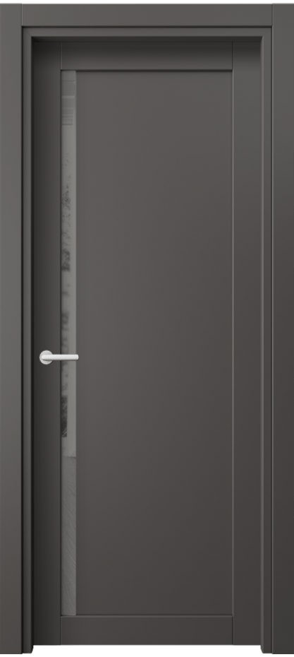 Межкомнатная дверь Нео 2110 ПЭТ графитовый Двустороннее серое зеркало, триплекс Цена 0 ₸ | Volhovec