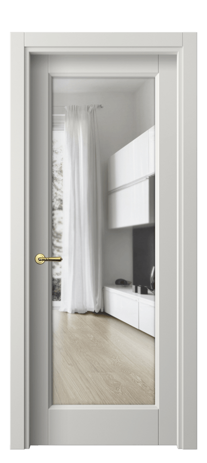 Межкомнатная дверь Galant 1402 Матовый серый Прозрачное стекло Цена 261570 ₸ | Volhovec