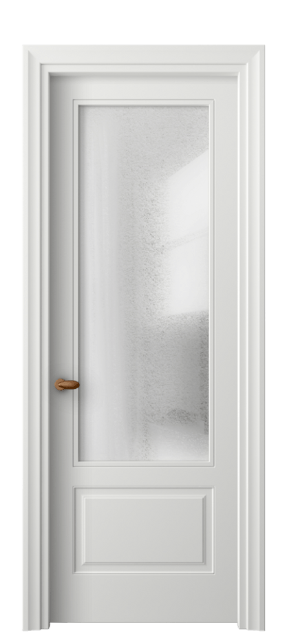 Межкомнатная дверь Esse 8542 Матовый светло-серый Фактурное стекло "Лёд", триплекс Цена 476110 ₸ | Volhovec