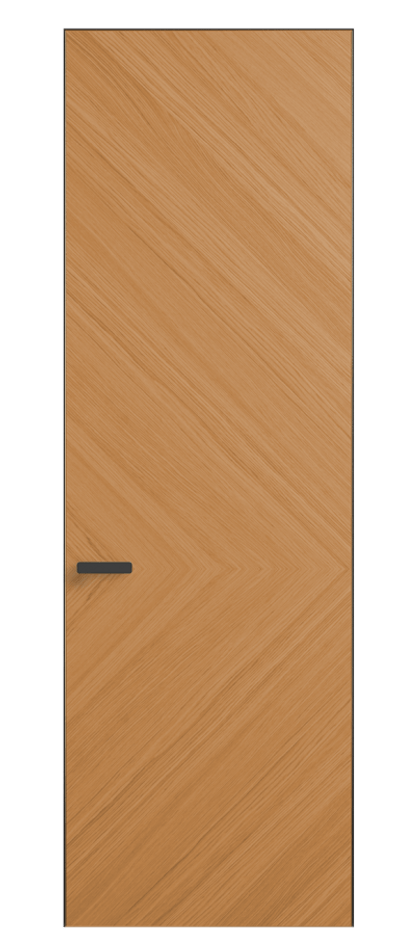 Дверь межкомнатная Rift 0202 Дуб миндальный матовый рифт  Скрытый короб Черный Цена 555900 ₸ Наличники уже входят в базовый комплект. Фабрика дверей Волховец 8 (800) 551 43 19 Межкомнатная дверь Rift 0202 Дуб миндальный матовый рифт  Цена 555900 ₸ | Volhovec