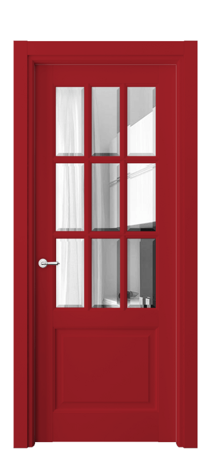 Межкомнатная дверь Toscana Grigliato 6312 Бук белоснежный Прозрачное стекло с фацетом Цена 957600 ₸ | Volhovec