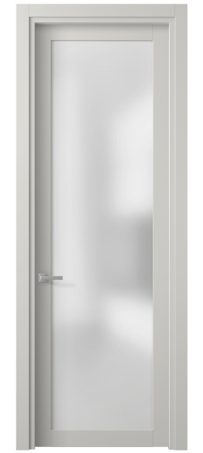 Межкомнатная дверь Planum 2102 Матовый серый Сатинированное стекло Цена 252590 ₸ | Volhovec