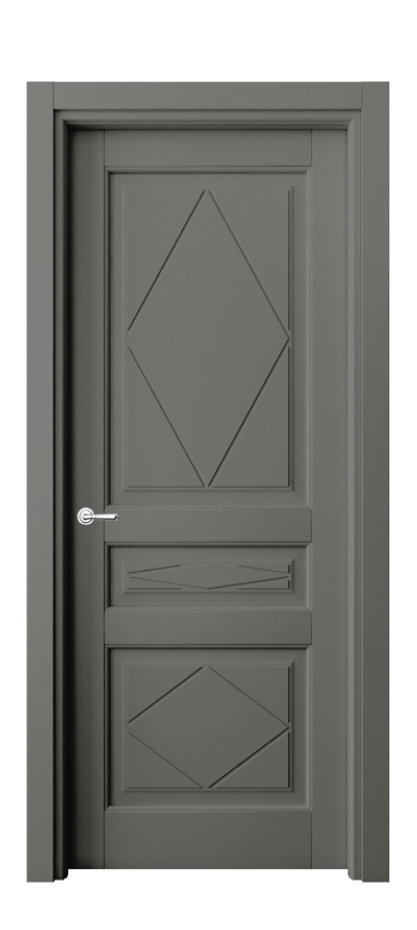 Дверь межкомнатная Тоскана Ромбо 6345 Матовый классический серый Гладкий наличник МКЛС Цена 787744 ₸ Наличники уже входят в базовый комплект. Фабрика дверей Волховец 8 (800) 551 43 19 Межкомнатная дверь Тоскана Ромбо 6345 Матовый классический серый Цена 787744 ₸ | Volhovec