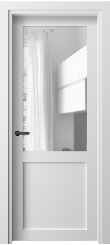 Межкомнатная дверь Neo 2122 Белый шёлк Прозрачное стекло, триплекс Цена 205290 ₸ | Volhovec