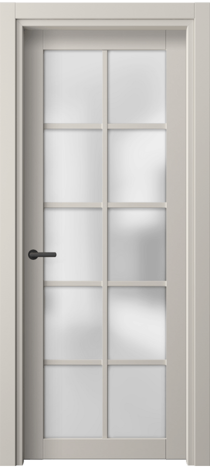 Межкомнатная дверь Нео 2106 ПЭТ светло-серый Сатинированное стекло Цена 224713 ₸ | Volhovec