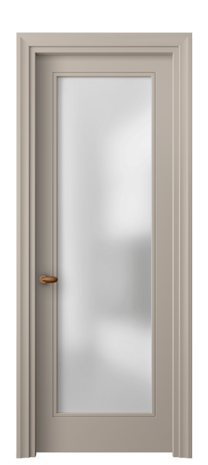 Межкомнатная дверь Эссе 8502 Матовый бисквитный Сатинированное стекло Цена 431668 ₸ | Volhovec