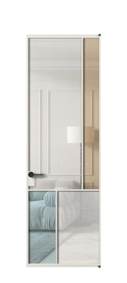 Межкомнатная дверь Mosaic АЛПЛ041.21 Алюминий серый Комбинация стекол Группы 1 и Группы 3 Цена 1072470 ₸ | Volhovec