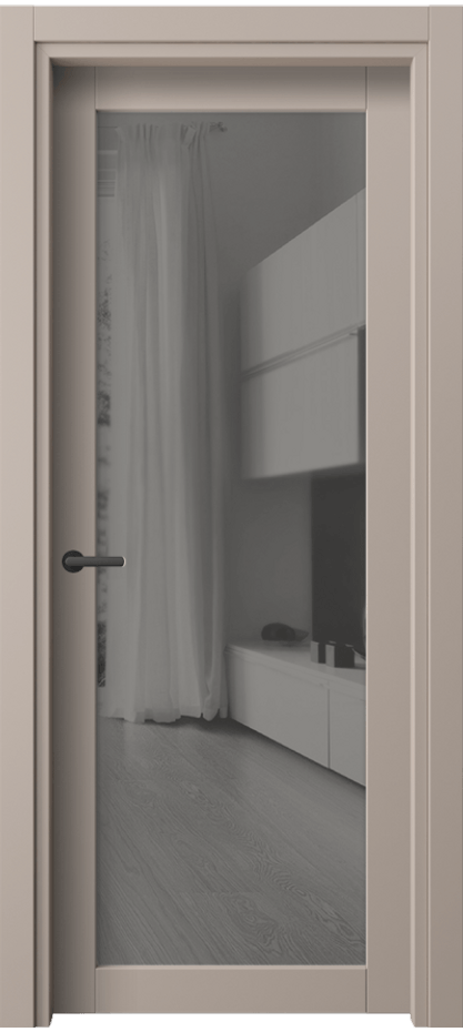 Межкомнатная дверь Нео 2102 ПЭТ серо-коричневый  Двустороннее серое зеркало, триплекс Цена 248716 ₸ | Volhovec