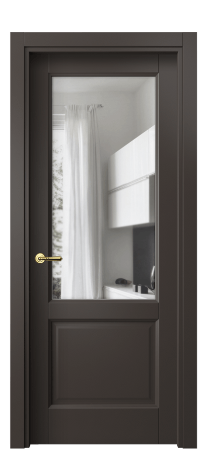 Дверь межкомнатная Galant 1422 Матовый антрацит Прозрачное стекло Гладкий наличник МАН Цена 326970 ₸ Наличники уже входят в базовый комплект. Фабрика дверей Волховец 8 (800) 551 43 19 Межкомнатная дверь Galant 1422 Матовый антрацит Прозрачное стекло Цена 326970 ₸ | Volhovec