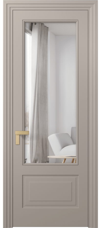 Межкомнатная дверь Rocca 8342 Матовый бисквитный Двустороннее зеркало, триплекс Цена 529770 ₸ | Volhovec