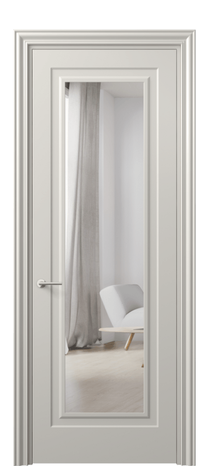 Дверь межкомнатная Mascot 8403 Матовый облачно-серый Двустороннее зеркало, триплекс Фигурный наличник МОС Цена 484840 ₸ Наличники уже входят в базовый комплект. Фабрика дверей Волховец 8 (800) 551 43 19 Межкомнатная дверь Mascot 8403 Матовый облачно-серый Двустороннее зеркало, триплекс Цена 484840 ₸ | Volhovec