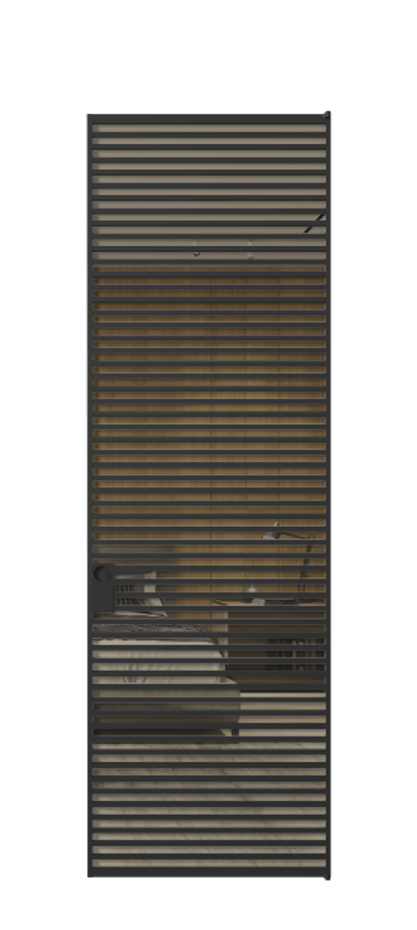 Алюминиевая дверь АЛПЛ040.07 Алюминий Черный Рефлективное бронзовое стекло "Stopsol", калёное Цена 1433760  | Volhovec