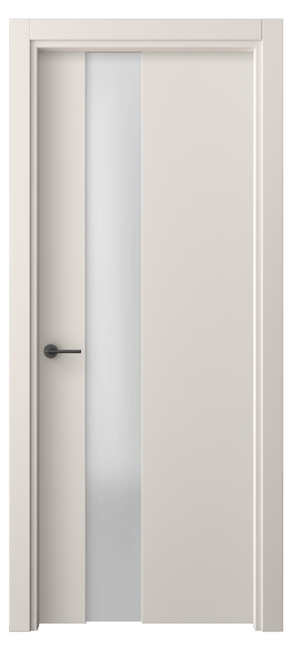 Межкомнатная дверь Freedom 4224 ПЭТ тёплый-белый Сатинированное стекло Цена 192200 ₸ | Volhovec