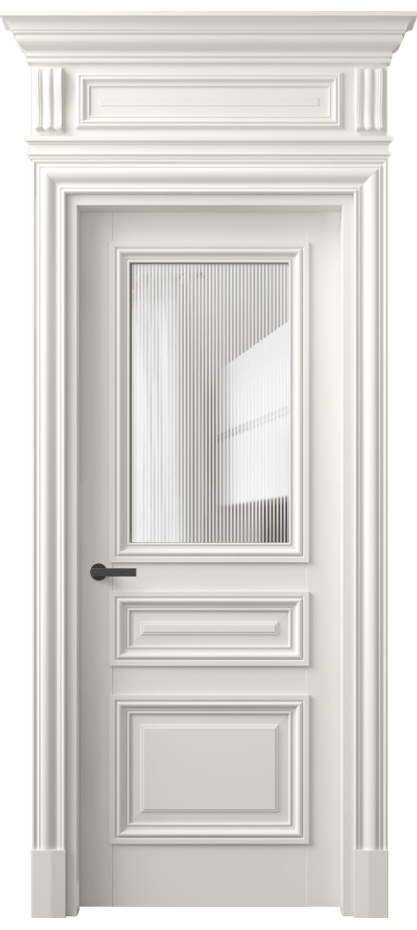 Межкомнатная дверь Antique 7304 Бук жемчуг Рифлёное стекло "Дюна", триплекс Цена 1052120 ₸ | Volhovec