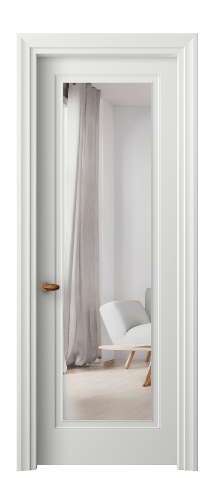 Межкомнатная дверь Эссе 8503 Матовый светло-серый Двустороннее зеркало, триплекс Цена 391978 ₸ | Volhovec