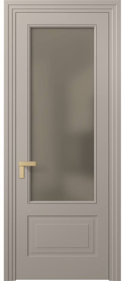 Межкомнатная дверь Rocca 8342 Матовый бисквитный Сатинированное бронзовое стекло, триплекс Цена 517290 ₸ | Volhovec