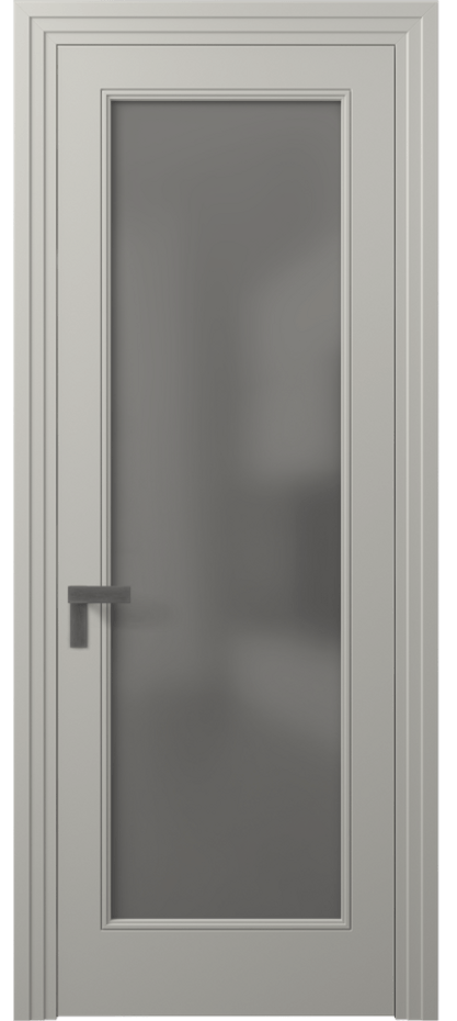 Межкомнатная дверь Rocca 8300 Матовый тёплый серый Сатинированное серое стекло, триплекс Цена 517290 ₸ | Volhovec