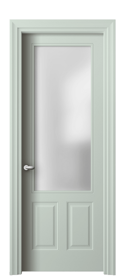 Дверь межкомнатная Esse 8522 Матовый белоснежный Сатинированное стекло Фигурный универсальный наличник МБЛ Цена 536200 ₸ Наличники уже входят в базовый комплект. Фабрика дверей Волховец 8 (800) 551 43 19 Межкомнатная дверь Esse 8522 Матовый белоснежный Сатинированное стекло Цена 536200 ₸ | Volhovec