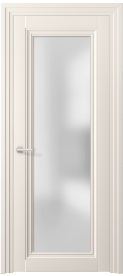 Межкомнатная дверь Centro 2502 ПЭТ кремово-белый Сатинированное стекло Цена 234620 ₸ | Volhovec