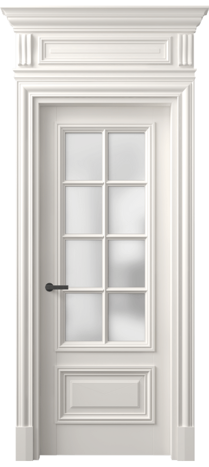 Межкомнатная дверь Антик 7316 Матовый пудровый белый Сатинированное стекло Цена 1335920 ₸ | Volhovec