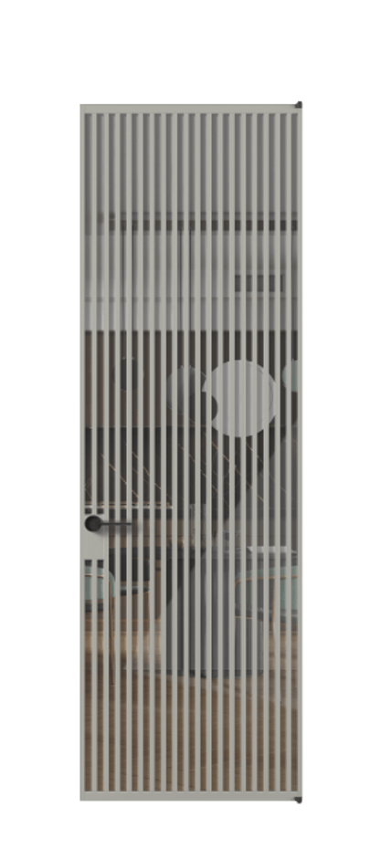 Алюминиевая дверь АЛПЛ040.06 Алюминий нейтральный серый Рефлективное прозрачное стекло "Stopsol", калёное Цена 1489301  | Volhovec