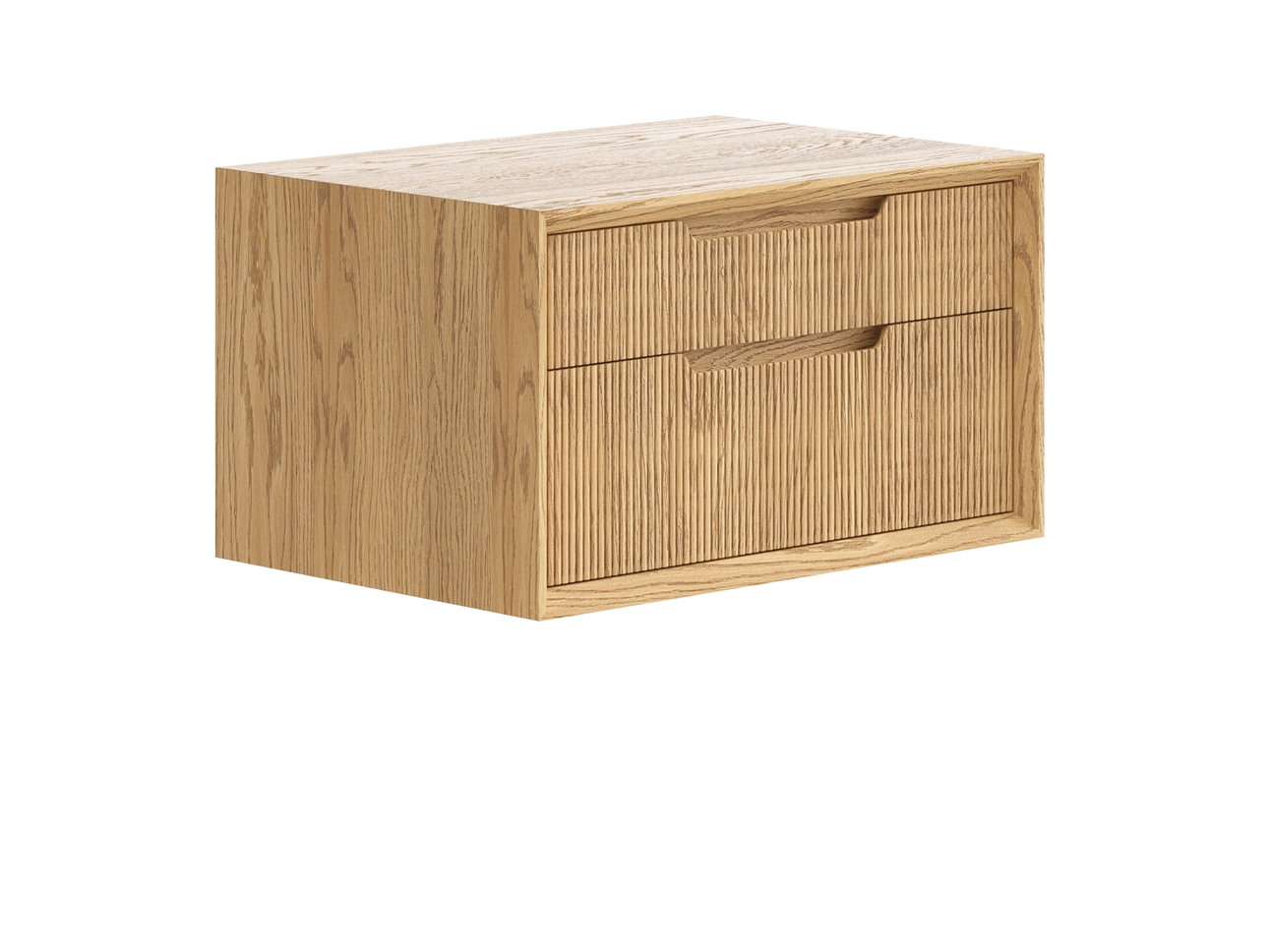 Тумба подвесная прикроватная Velvet 2 ящика дуб пшеничный матовый