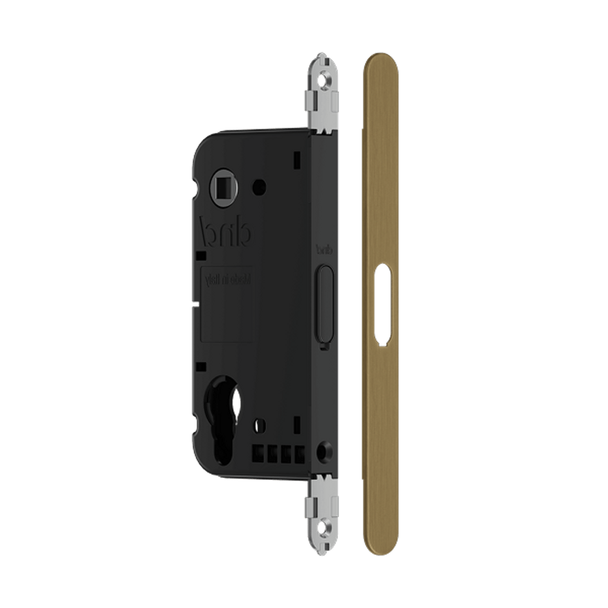 Магнитный замок Vertical матовая бронза