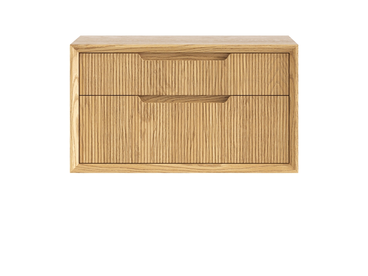 Тумба подвесная прикроватная Velvet 2 ящика дуб пшеничный матовый