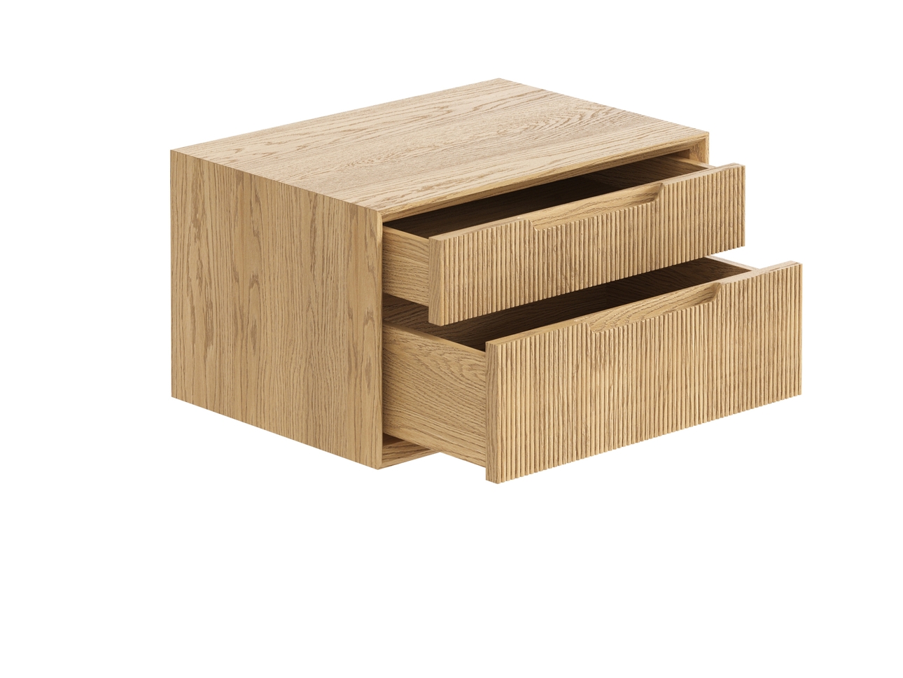 Тумба подвесная прикроватная Velvet 2 ящика дуб соломенный матовый