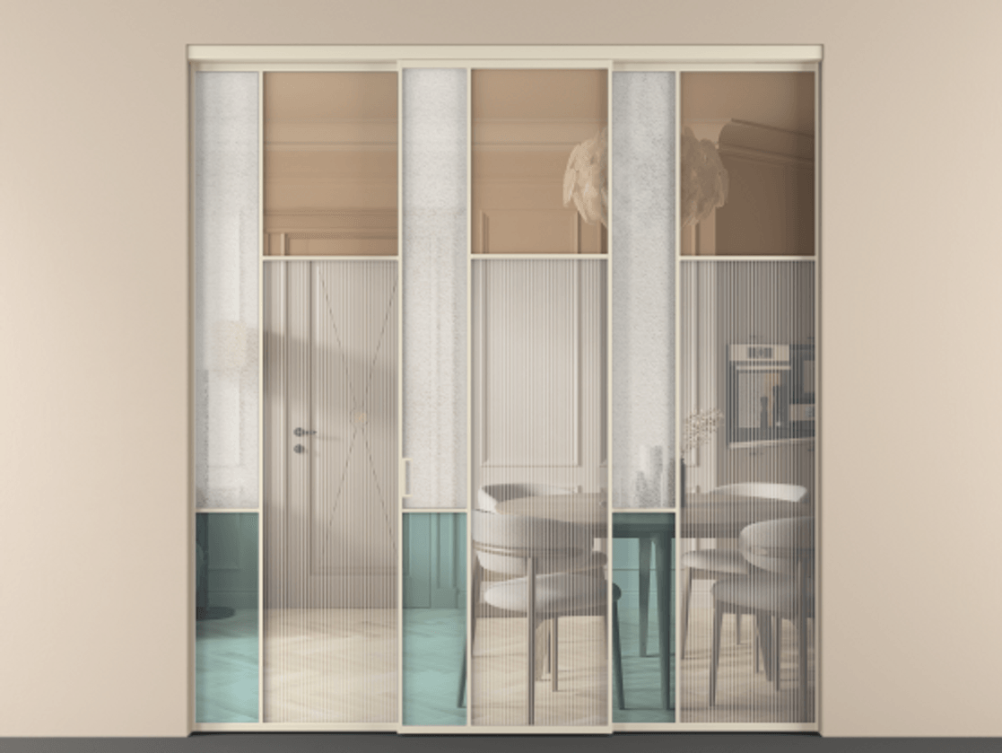 Перегородка Mosaic внутри проёма 3 створки АЛПР 041.11 Алюминий бежево-серый Комбинация стекол Группы 1 и Группы 3. Цена 2242600 ₸ . Фабрика дверей Волховец 8 (800) 551 43 19 Перегородка Mosaic внутри проёма 3 створки АЛПР 041.11 Алюминий бежево-серый Комбинация стекол Группы 1 и Группы 3 Цена 2242600 ₸ | Volhovec