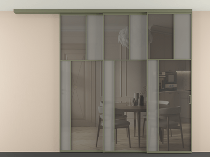 Алюминевая перегородка vdt3_4_АОТ_Серый сатин триплекс+Серый триплекс_new. Цвет Алюминий оливковый тёмный. Материал Алюминий в эмали. Коллекция Перегородка Mosaic вдоль стены телескопик синхро 3. Фото. Алюминевая перегородка vdt3_4_АОТ_Серый сатин триплекс+Серый триплекс_new. Цвет Алюминий оливковый тёмный. Материал Алюминий в эмали. Коллекция Перегородка Mosaic вдоль стены телескопик синхро 3. Картинка.