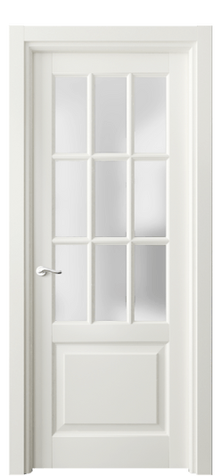 Дверь межкомнатная 0748 МЖМ САТ. Цвет Матовый жемчужный. Материал Гладкая эмаль. Коллекция Лигнум. Картинка.